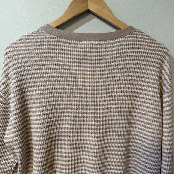 Splendid Collection Striped Knit Cardigan Button Front Drawstring Waist Size S - Picture 4 of 10
